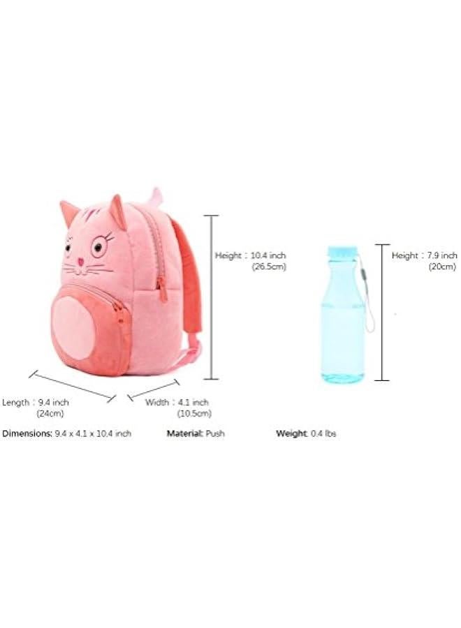 NICE CHOICE Cute Toddler Backpack Toddler Bag Plush Animal Cartoon Mini Travel Bag for Baby Girl Boy 2-6 Years(Cat) - Image 5